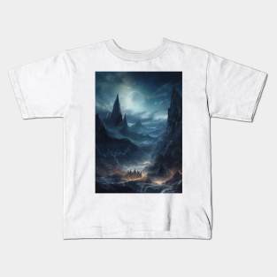 Dark Fantasy Landscape Kids T-Shirt